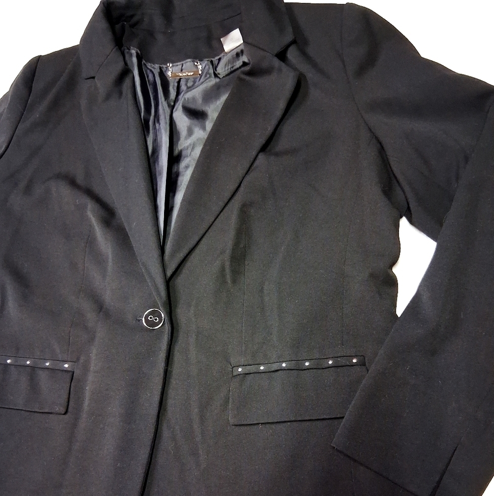 TanJay Vintage Black Women's Blazer - Picture 2 of 4